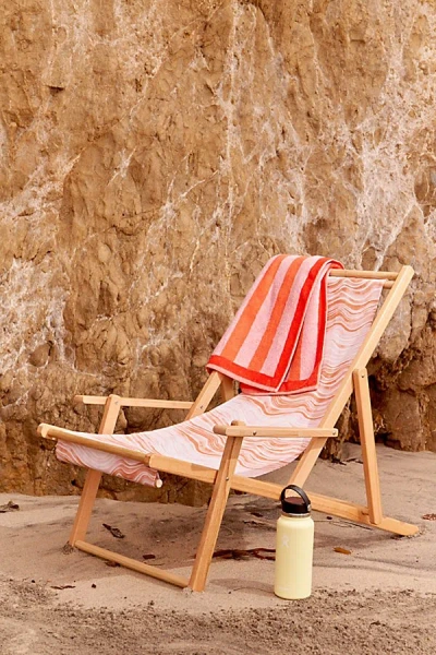 Deny Designs Deny Uo Exclusive Red Swirl Outdoor Folding Chair In Pink