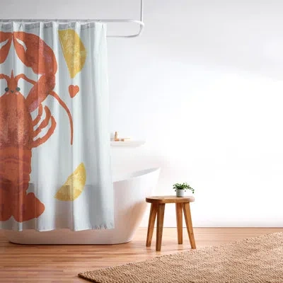 Deny Designs Design By Spark Lob You Lobster Shower Curtain In Red