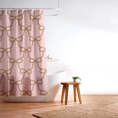 Deny Designs Design By Spark Ribbon Rope Shower Curtain In Pink