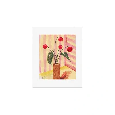 Deny Designs Design Dannick Flowers In A Vase  Art Print - Unframed In Red