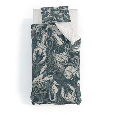 Deny Designs Design Dannick Lobster And Friends Duvet Cover Set In Blue