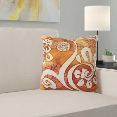 Deny Designs Design Warm Exotic Vines Throw Pillow