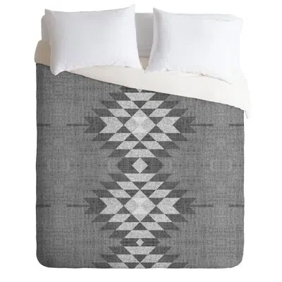 Deny Designs Diamond Linen Duvet Cover Set In Gray