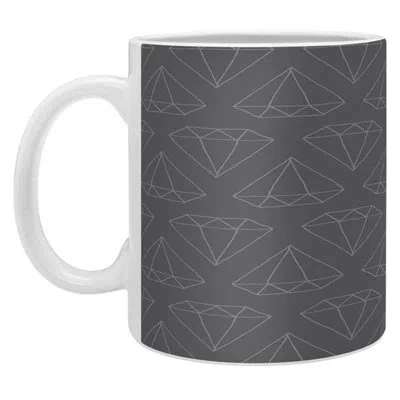 Deny Designs Diamond Print 1 Mug In Gray