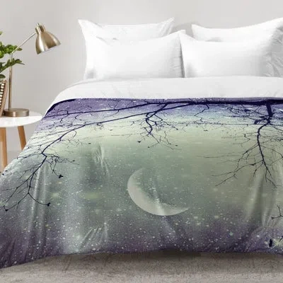 Deny Designs Diamonds In The Sky Comforter Set In Gray,purple