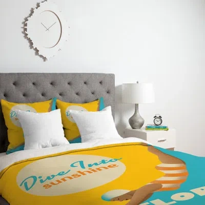 Deny Designs Dive Florida Duvet Cover In Lightweight