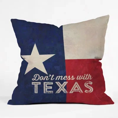 Deny Designs Don't Mess With Texas Flag Throw Pillow