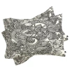 Deny Designs Doodles Pillowcase In Black;white