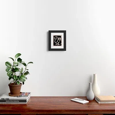 Deny Designs Dreamprintdesigns Organic Minimalist Framed Art Print In Black