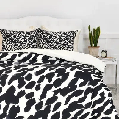 Deny Designs Duvet Cover In Black;white