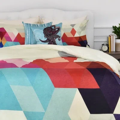 Deny Designs Duvet Cover In Blue,red,beige
