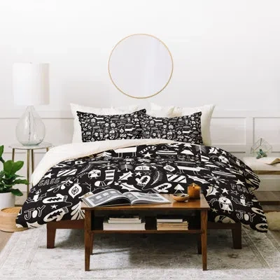 Deny Designs Duvet Cover Set In Black