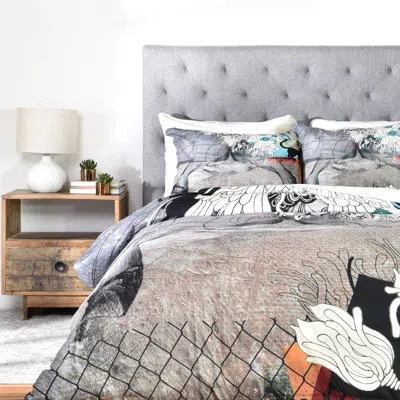 Deny Designs Duvet Cover Set In Black,gray