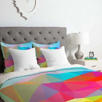 Deny Designs Duvet Cover Set In Black,red,blue