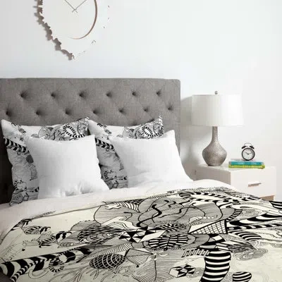 Deny Designs Duvet Cover Set In Black,white