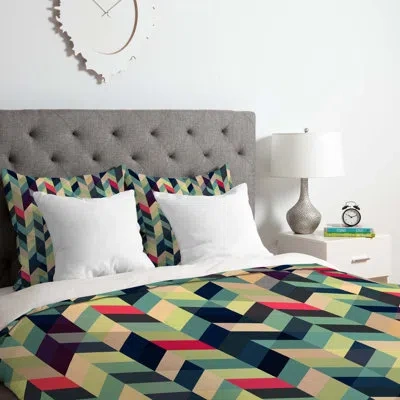 Deny Designs Duvet Cover Set In Blue,green,black