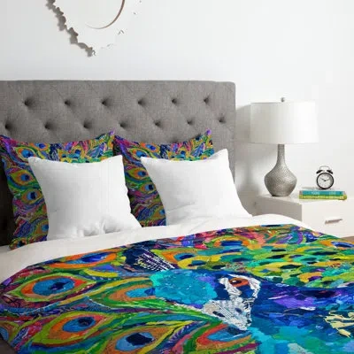 Deny Designs Duvet Cover Set In Blue,orange