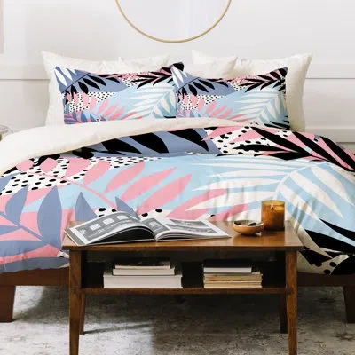 Deny Designs Duvet Cover Set In Blue,pink,black