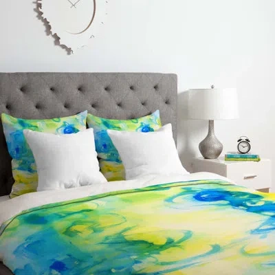 Deny Designs Duvet Cover Set In Blue,yellow