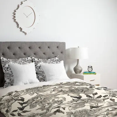 Deny Designs Duvet Cover Set In Cream,gray