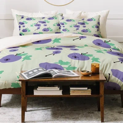 Deny Designs Duvet Cover Set In Cream,purple