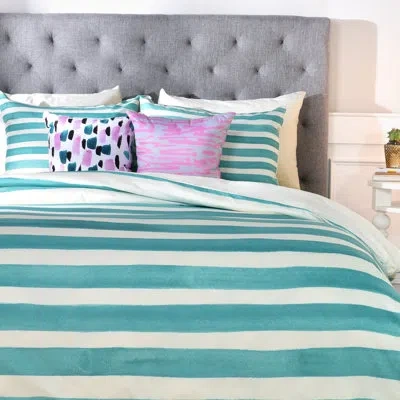 Deny Designs Duvet Cover Set In Cream,turquoise