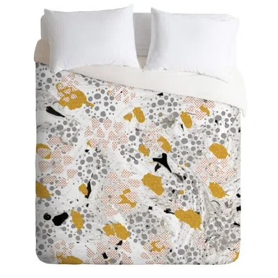 Deny Designs Duvet Cover Set In Gray,yellow,beige