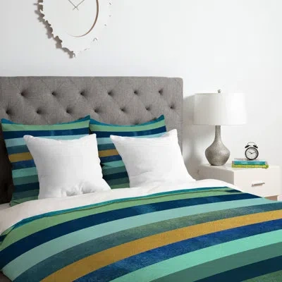 Deny Designs Duvet Cover Set In Green