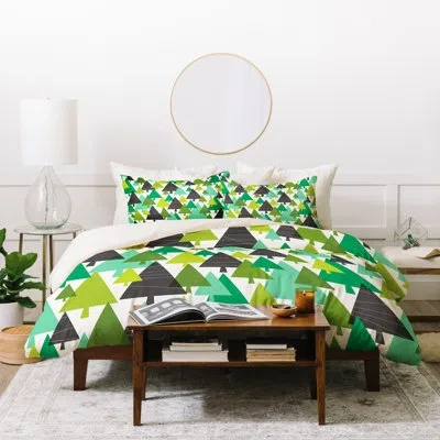 Deny Designs Duvet Cover Set In Green