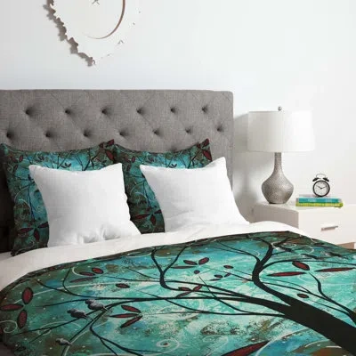 Deny Designs Duvet Cover Set In Green,black