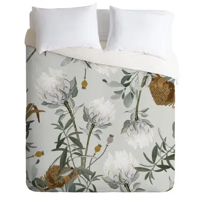 Deny Designs Duvet Cover Set In Green,white