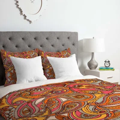 Deny Designs Duvet Cover Set In Orange,red,brown