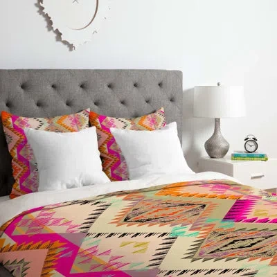 Deny Designs Duvet Cover Set In Pink,cream