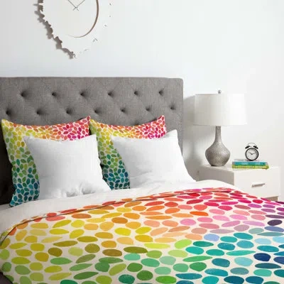 Deny Designs Duvet Cover Set In Pink,yellow,blue