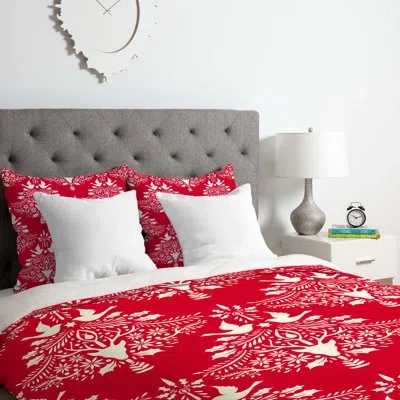 Deny Designs Duvet Cover Set In Red