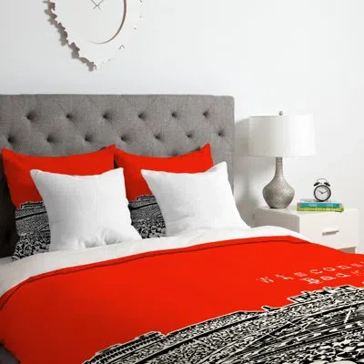 Deny Designs Duvet Cover Set In Red