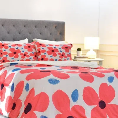 Deny Designs Duvet Cover Set In Red