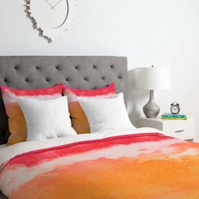 Deny Designs Duvet Cover Set In Tangerine