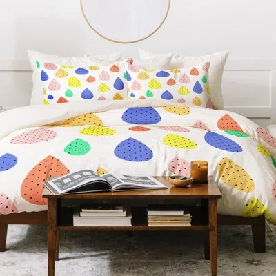 Deny Designs Duvet Cover Set In Violet,pink,yellow
