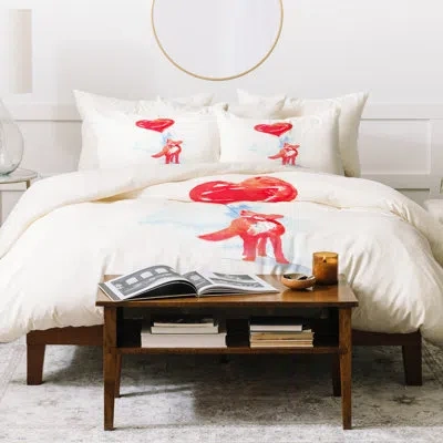 Deny Designs Duvet Cover Set In White