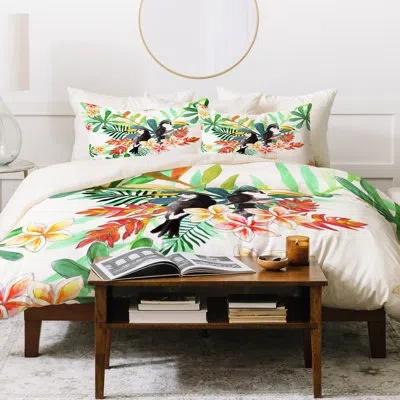 Deny Designs Duvet Cover Set In White
