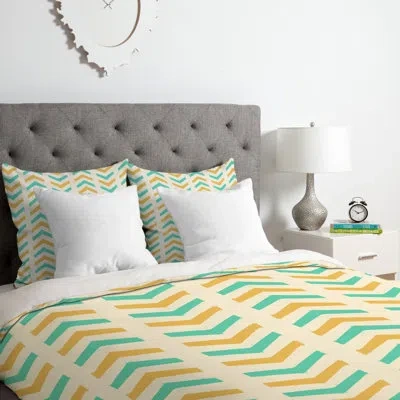Deny Designs Duvet Cover Set In Yellow