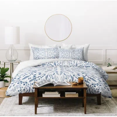 Deny Designs Duvet Cover In White,gray