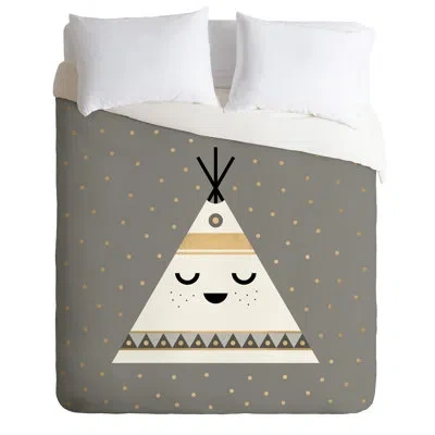 Deny Designs Duvet Cover In White;grey