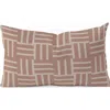 Deny Designs Earthy Mocha Tile Print Oblong Throw Pillow