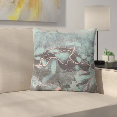 Deny Designs Emanuela Carratoni And Blush Marble Throw Pillow