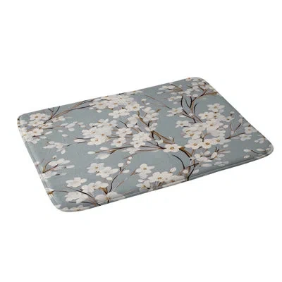 Deny Designs Emanuela Carratoni Cherry Blossom Flowers Memory Foam Bath Mat