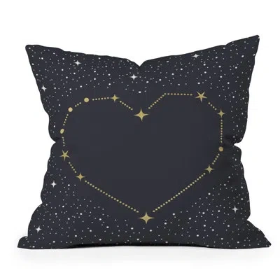 Deny Designs Emanuela Carratoni Heart Constellation Outdoor Square Pillow Cover & Insert