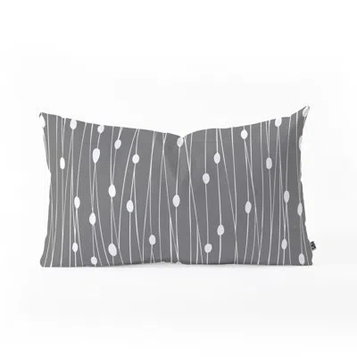 Deny Designs Entangled Indoor/outdoor Lumbar Pillow In Gray
