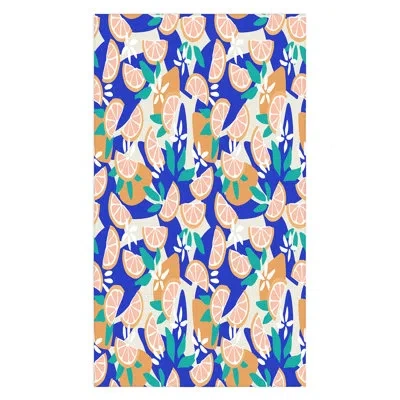 Deny Designs Evamatise Mediterranean Summer Lemons And Leaves Tablecloth